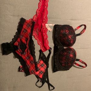 Victoria’s Secret 34ddd medium buffalo check bundle